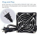 GDSTIME EC AXIAL 8025, Muffin Fan 110V 115V 120V 220V 240V AC 80Mm X 25Mm Small Brushless Cooling Fan with Switch Power Cord for DIY Ventilation