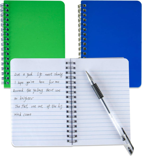 4Pack Small Spiral Notebook 4.2"x 6.1" Pocket Notepad 4Pack Spiral Notebook