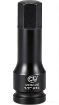 16mm Hex Impact Bit Socket, 1/2" Drive H16 Allen Socket, Cr-Mo Steel | Lengthen Hex Screwdriver Adapter for Electric Ratchet Wrenches Fastening Screws