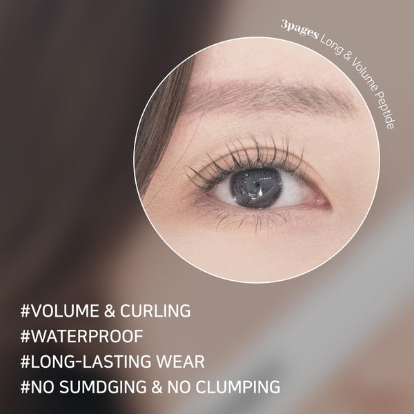 Waterproof Volumizing Black Mascara, Long-Lasting Lash Fixation with Peptide Care, Smudge-Proof, Lengthening Formula for Fuller, Bolder Eyelashes.