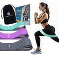 Desire Deluxe Premium Resistance Bands Set – Fabric Stretch Bands for Strength Training, Physical Therapy, Pilates & Yoga, Non-Slip Workout Bands