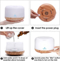 500Ml Diffuser with Remote Control Waterless Automatic Shut off Essential Oil Diffusers with Timing Mode Adjustable Oil Diffuser for Home