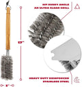 BBQ-AID All Angles BBQ Grill Brush for Outdoor Grill Ã¢ÂÂ Cleans All Angles, Large Wooden Handle, and Stainless Steel Bristles - BBQ Brush for Grill