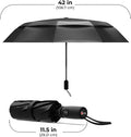 Windproof Travel Umbrella - Compact & Withstands Winds up to 100MPH, Strongest Premium Auto Folding Umbrella for Rain and Sun - Durable, Light &