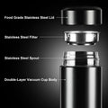 PARACITY Insulated Water Bottle, 15 oz Stainless Steel Water Bottle, Black