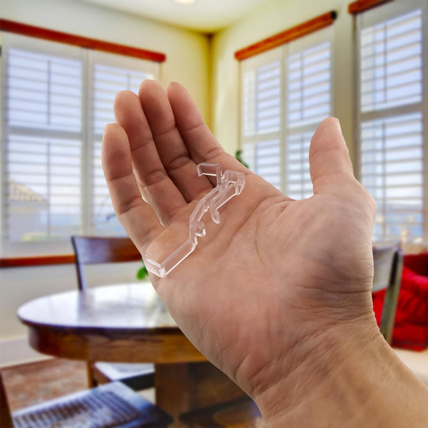 Amazing Drapery Hardware 2.5 Inch Clear Valance Clips for Blinds & Window Shades, 10-Pack - Hunter Douglas WoodMates and Chalet Woods Replacement,