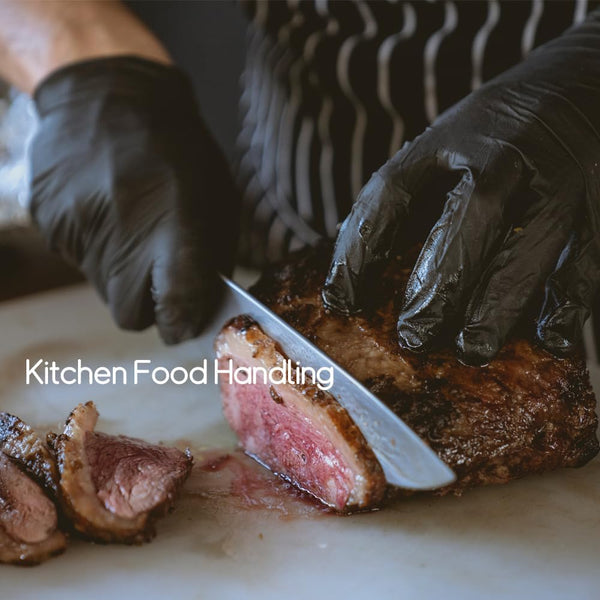 Disposable Nitrile Gloves,Latex Free Rubber Cleaning Gloves 5 Mil,Food Safe Cooking Gloves Working Gloves 100 Large