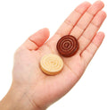 2 in 1 Chess Pieces Wood Chess Pieces + Checker Pieces Without Board (3.5 inches)