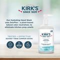 Kirk's Hydrating Hand Wash - Made with Coconut Oil and Aloe Vera, With Odor Neutralizing Technology To Help Eliminate Odors, Non-GMO, Vegan,