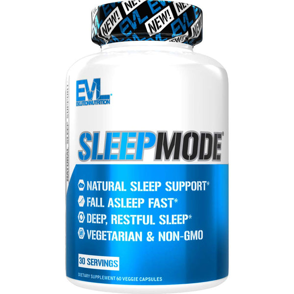 Evlution Nutrition Herbal Complex Sleep Supplements for Adults Gentle Sleep Support Adult Melatonin Pills with Valerian L-Tryptophan Lemon Balm