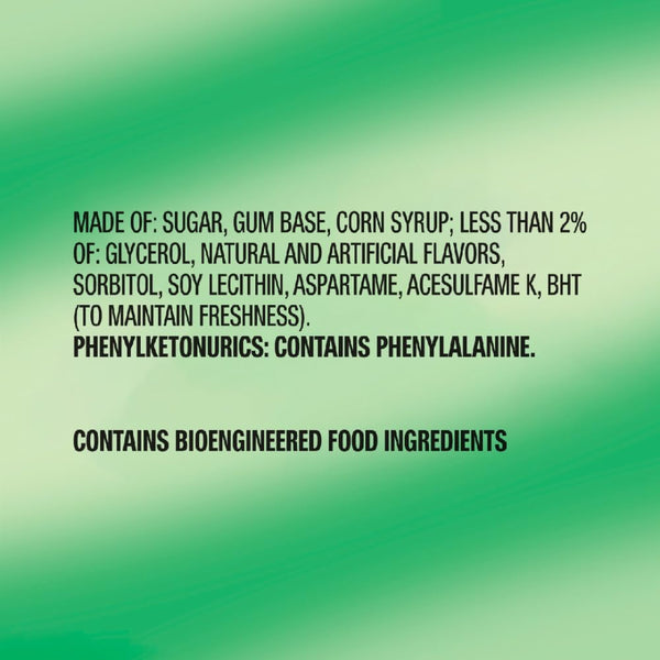 FREEDENT Peppermint Chewing Gum, 15 Stick (Pack of 12)