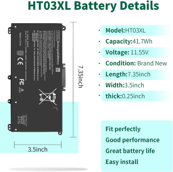 HT03XL L11119-855 Laptop Battery for HP Pavilion 14-CE 14-CF 14-DF 15-CS 15-DA 15-DB 15-DW 17-by 17-CA Series 15-CS0053CL 15-DW0033NR 15-DA0014DX