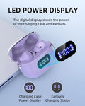 Purple Wireless Earbuds P1 PRO, Earphones Wireless Bluetooth Headphones with Clear Call Mics Ear Buds, Comfortable Fit, IPX7 Waterproof Long