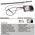 Flysky FS-GT2 RC Transmitter with FS-GR3E Receiver, 2.4GHz 2 Channel Digital Radio Controler and Receiver for RC Car Boat