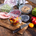 Fresh Keeping Bags Covers - Stretch Plastic Bowl Covers & Reusable Plastic Wrap - Universal Kitchen Wrap - 100Pcs