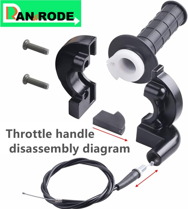 Mini Bike Throttle Assembly Throttle Cable for Coleman 200cc CT200U MB200 CT200U-EX BT200X Baja Warrior Parts Twist Throttle Motorcycle Cruise Control