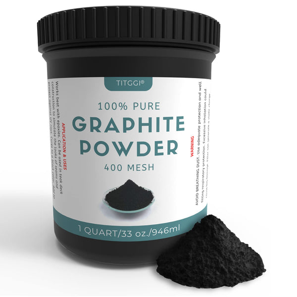 1 Quart Ultra-Fine Pure Graphite Powder - Premium Dry Powdered Graphite for Locks, Bearings, Reels and More. Also Amazing Enhances Bearing