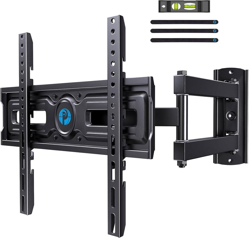 Pipishell Full Motion TV Wall Mount for Most 26-60 Inch Flat & Curved Tvs up to 77 Lbs, Adjustable Bracket Height, Single Articulating Arm,