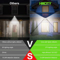 HMCITY Solar Lights Outdoor 120 LED with 3 Lighting Modes, Motion Sensor Wall Lights,IP65 Waterproof Solar Powered for Garden Patio Yard (Back