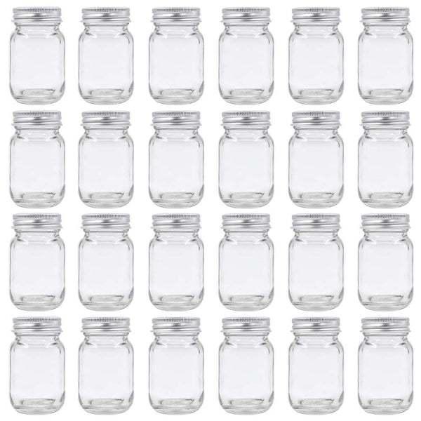 U Pack 2oz Mason Jar with Silver Lid for Honey Jam Spice Pack of 24 Sets