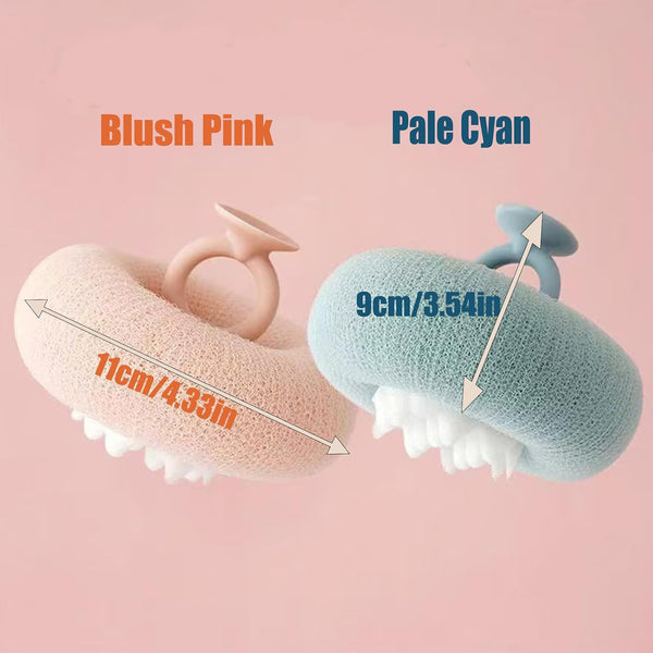 Super Soft Sunflower Suction Cup Bath Ball, 2025 Upgraded 2-In-1 Sunflower Bath Ball Exfoliating Bath Sponge Cleaning Brush, Mesh Shower Body