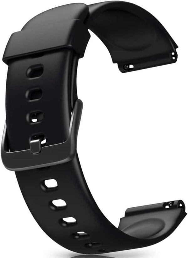 ZURURU Soft Silicone Smart Watch Replacement Bands Straps 19Mm for Veryfitpro ID205L Fitness Watch Black