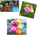 Aliotech 50 Pieces Mini Mushroom Miniatures Artificial Garden Fairy Bonsai Plant Pot Resin Craft Decoration for Home DIY Micro Landscape Decor (Red)