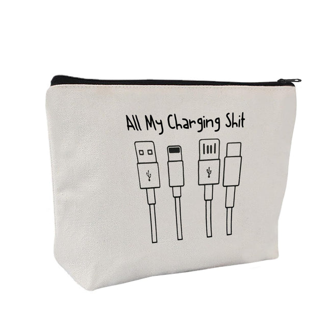All My Charging shit bag,Fun and versatile bag with charger graphics, teenage boy gift, birthday gifts, travel accessori