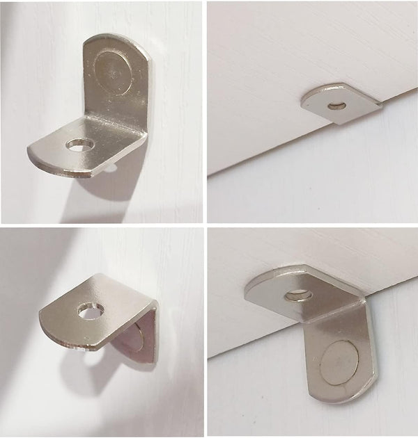 1/4 Inch Shelf Pegs,40Pcs Bracket Support Pins L-Shaped Holders for Cabinets,Shelves,Wodrob,Nickel Plated