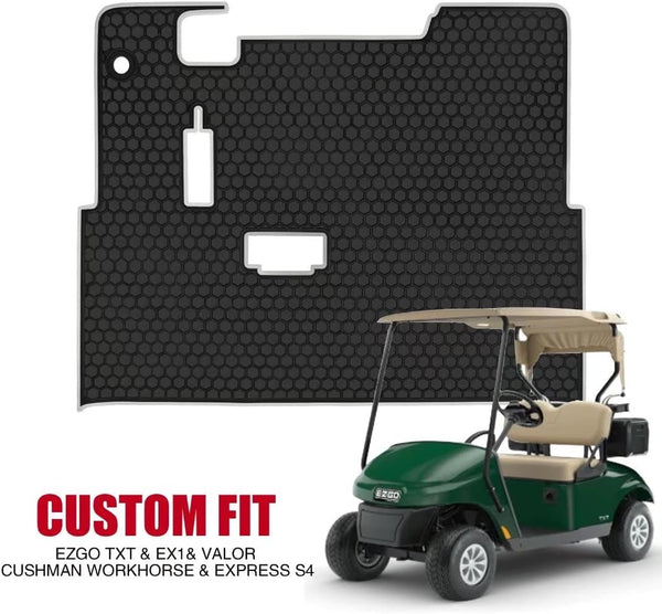 Golf Cart Floor Liner Mat Full Coverage Custom Fit for EZGO TXT (1994-2025),Express S4 (2012-2020)，Cushman Workhorse，EX1 (2020),Valor,Navitas,Some