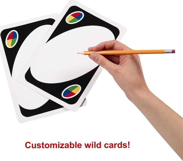 Mattel Games Giant UNO Card Game for Kid, Adult & Families, Color Blind Accessible & Customizable Large Deck Classic