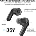 TOZO NC2 Hybrid Active Noise Cancelling Wireless Earbuds, In-Ear Detection Headphones, IPX6 Waterproof Bluetooth 5.3 Stereo Earphones, Immersive