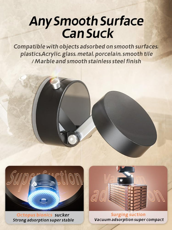 Upgraded Vacuum Magnetic Car Phone Holder,Strong Suction Cup Car Phone Mount,Foldable&Retractable Phone Holders for Your Car,Hands-Free for Car,