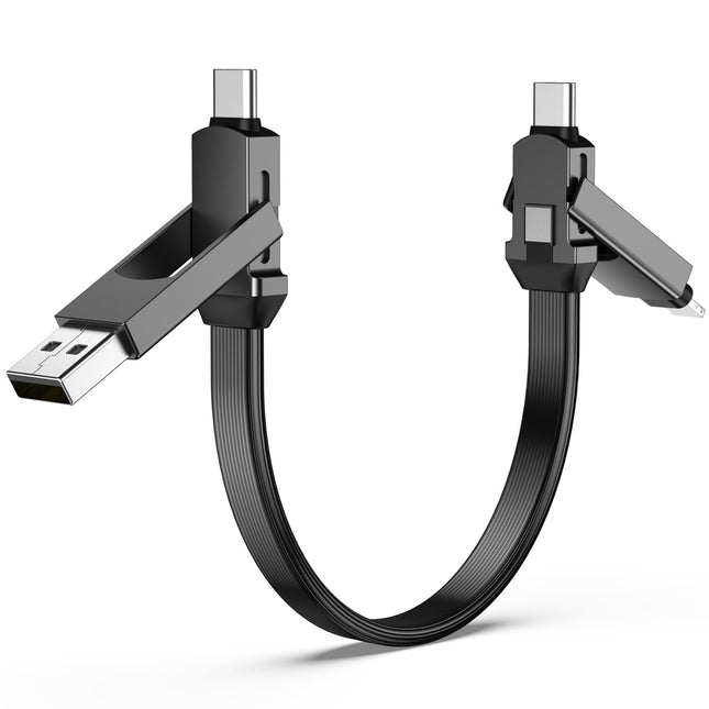 4 in 1 USB Charging Cable PD 60W Fast Charging & Data Sync USB C Cable Multi Charging Cable with Type C/USB a Ports for 