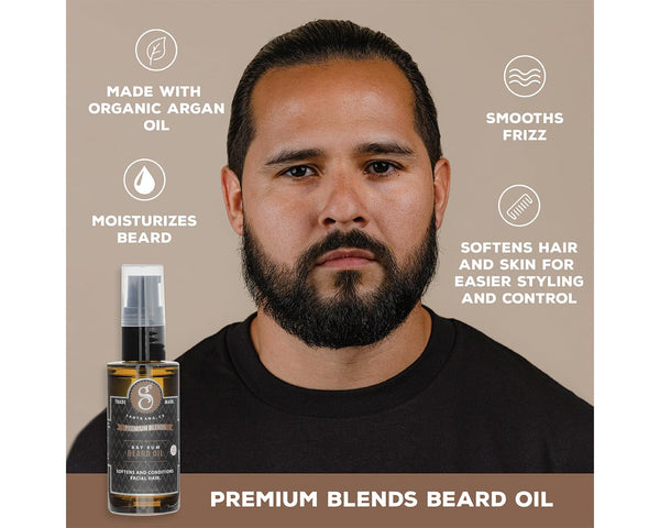 Suavecito Premium Blends Beard Oil - Leave-In Beard Conditioner For Softening Hair, Hydrating Skin, Eliminating Beard Dandruff, Healthy Beard