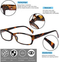Henotin 5-Pack Reading Glasses Blue Light Blocking Anti Eyestrain Computer Reading Glasses for Women and Men Readers (5 Pack Mix Color, 2.00,