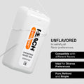 REACH Dentotape Waxed Dental Floss Tape, Unflavored, Extra Wide Floss, Shred & Frey Resistant, Plaque Remover for Teeth, Easy on Gums & Teeth,