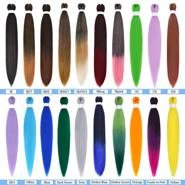 8 Pack Braiding Hair Pre Stretched - 26" 100G/Pack Premium Pre Stretched Braiding Hair Extensions, Professional Itch Free Hot Water Setting Perm