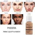 2 Pack PHOERA Foundation, Long-Lasting Waterproof Oil Full Coverage Flawless Soft Matte Liquid Foundation.105 San 2 Count (Pack of 1) 105 Sand