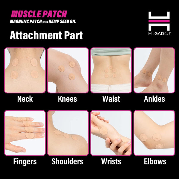 [90Pack] Muscle Magnetic Patch with Natural Oil, Magnetic Acupressure Patches, 1300 Gauss, Magnet Therapy, Light Magnetic Energies, Made in South