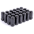 24pc Black M14x1.5 Wheel Lug Nuts, 1.8" Tall, Cone Seat, 19mm Hex | 14x1.5 Extended Lugnuts, Compatible with Chevy-GMC 6 Lug Aftermarket Wheels