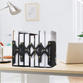 Olebes Adjustable Book Ends, Metal Non Skid Expandable Bookcase Bookend Stand Holder Book Storage Rack, Heavy Duty bookends for Shelf, Office