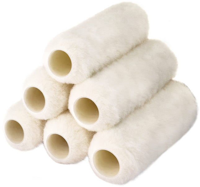 6Pcs Paint Roller Covers 9 Inch X 3/4" Nap, High Capacity Lambswool Roller Covers for Paint Rollers, Naps for Paint Roll