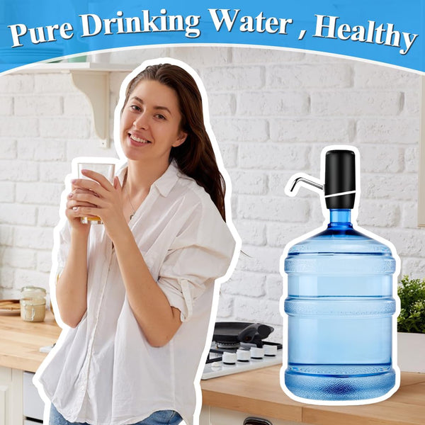 Water Dispenser for 5 Gallon Bottle, Electric Water Pump for 5 Gallon Jug with Switch and USB Charging, Portable Automatic Water Jug Dispenser for