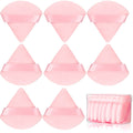 8 Pcs Cotton Powder Puff Face,Jassins Triangle Super Soft for Both Dry and Wet Makeup Setting/Concealer/Loose and Body Powder/Foundation/Blush