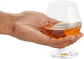 Juvale Cocktail Glasses - 13 Oz Clear Modern Short Stem, 4 Count, Lead-Free Crystal - Brandy Glasses & Cognac Balloon Snifters for Bourbon