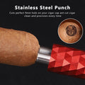 Cigar Punch Multitool 4-In-1 Cigar Draw Enhancer Tool, Twin Needle, Retractable and Screw Out Cigar Double End Punch-2 Size Blades Cigar Hole