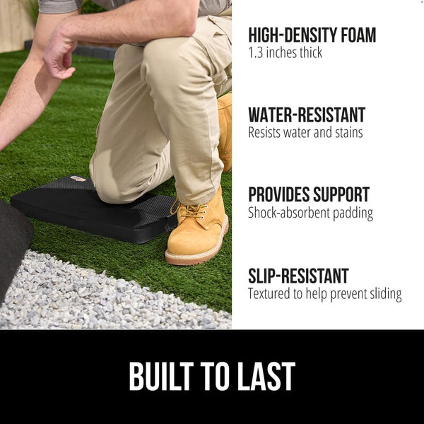 GORILLA GRIP® Extra Thick Patent Pending Supportive Foam Kneeling Pad, Large Cushion Knee Pads for Gardening, Baby Bath Time, Dirt and Water