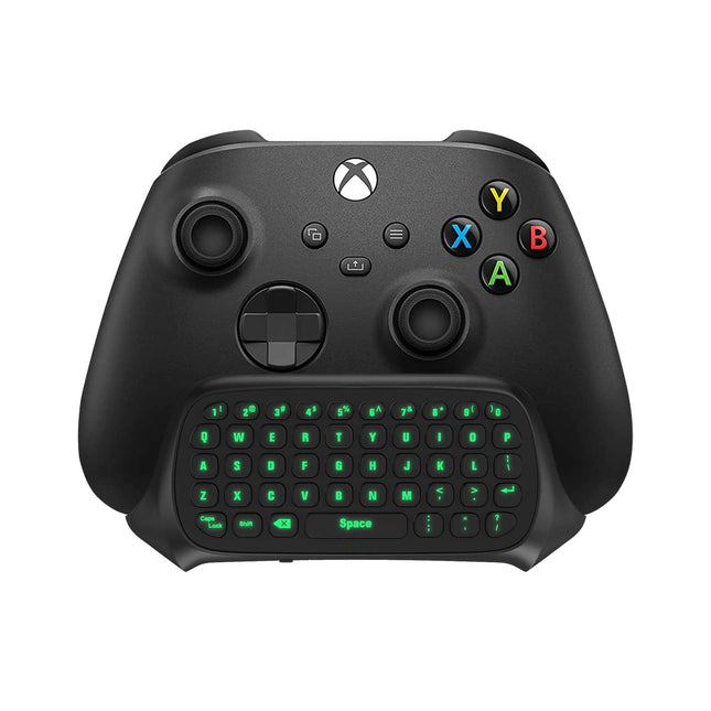 Timovo Green Backlight Keyboard for Xbox One, Xbox Series X/S,Wireless Chatpad Message Keypad with Headset & Audio Jack,