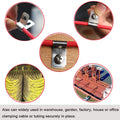 100 Pcs Fence Wire Clamps, Stainless Steel Wire Clips Mount Welded Wire to Vinyl, Wood or Metal Fence (for 12-16 Gauge Wire Fencing) 100 Pcs Clamps